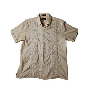 mens omega collered button up short sleeve stitch design sand summer shirt